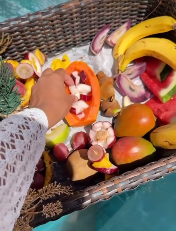 Floating Pool Tray Experience - Exotic fruit platter