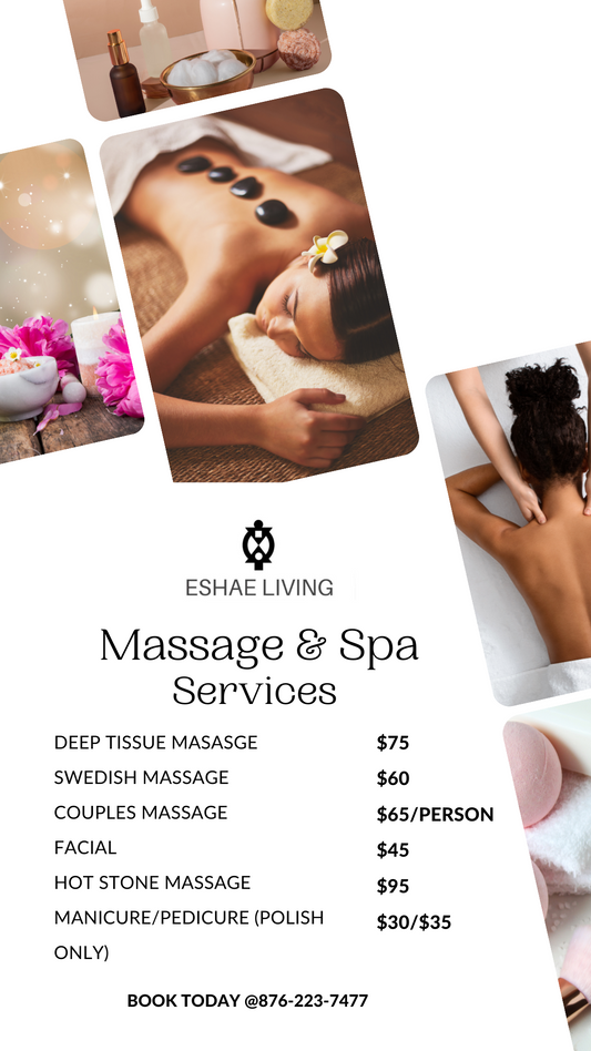 Massage and Spa Services - Eshae Living 